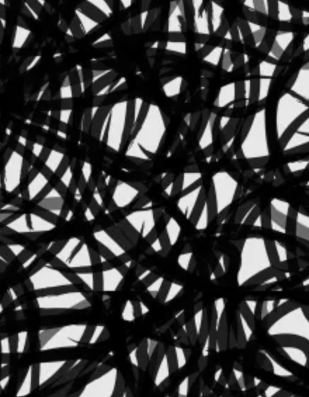 [abstract black and white scribble fashion print]