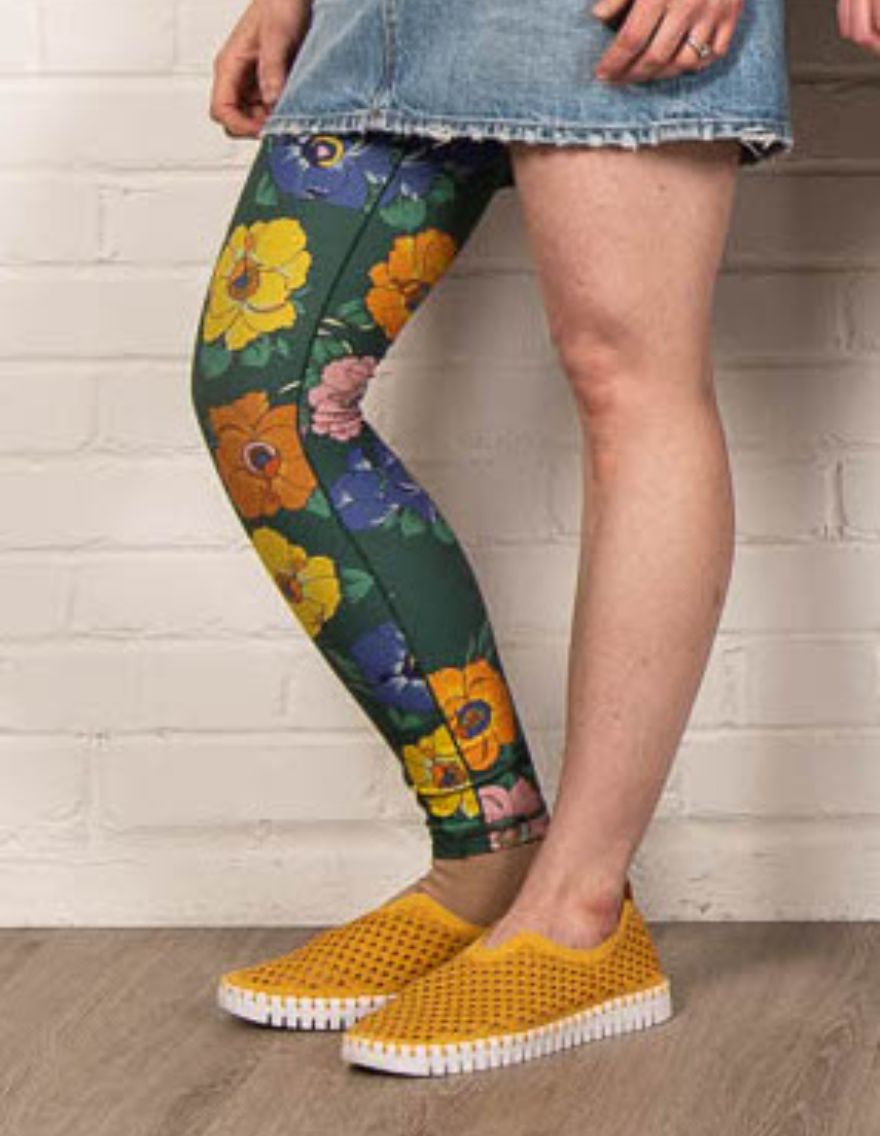 [floral fashion Stemwear leggings with a unique one-legged style]